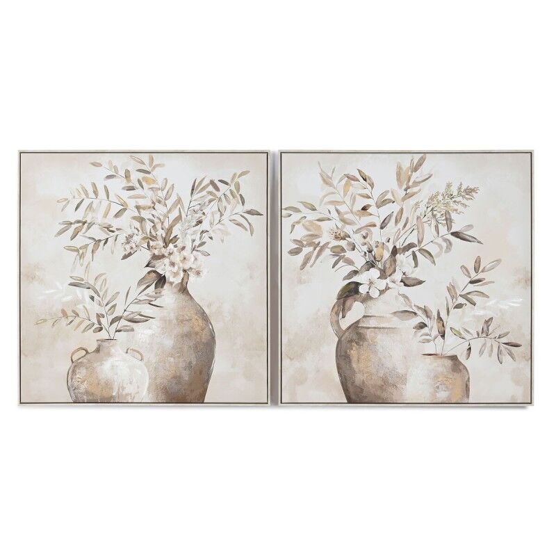 Quadro Home ESPRIT Vaso Tradizionale 82 x 4,5 x 82 cm (2 Unità)